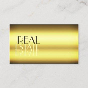 luxury gold stylish mirror letters professional business card