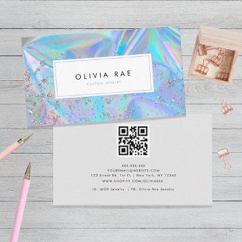 luxury holographic trendy  business card