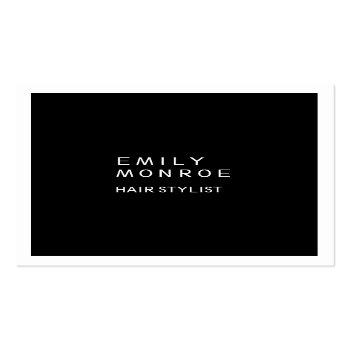 Small Luxury Linen Plain Black & White Modern Minimalist Square Business Card Front View