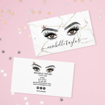 luxury makeup artist beauty lash extension eye business card
