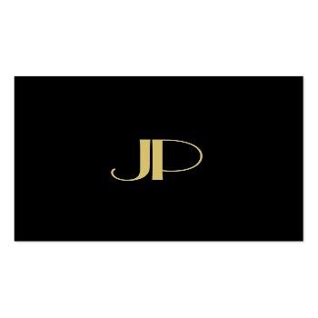Small Luxury Modern Elegant Gold Monogrammed Template Square Business Card Front View