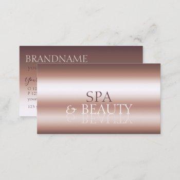 luxury rose gold stylish mirror font professional business card