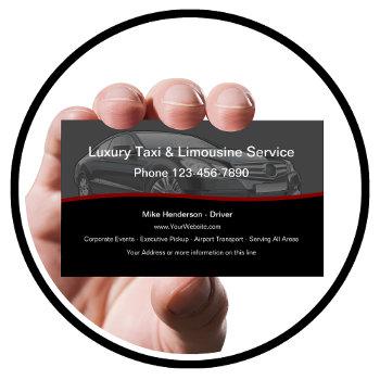 luxury taxi limousine car service business card