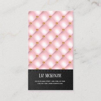 luxury tufted texture business card