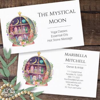 magical essential oils apothecary yoga crystals business card