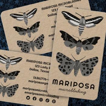 magical moths esthetician beauty salon kraft business card