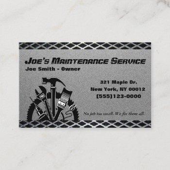 maintenance repair handyman service business card