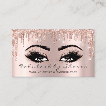 make up artist & tanning pray rosed drips lashes  business card