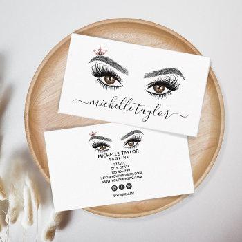 makeup artist beauty salon lash extension wink eye business card