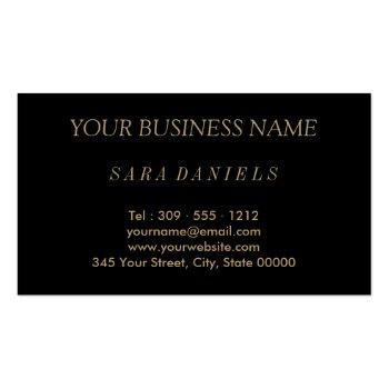 Small Makeup Artist - Gold Confetti & So Pink Lips Business Card Back View