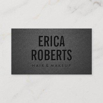 makeup artist hair stylist modern bold black business card