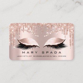 makeup eyebrows lashes browns  rose spark social business card