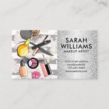 makeup kit accessories | beauty mua business card