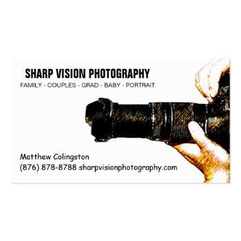 Small Male Photographer Photo Business Simple Business Card Front View