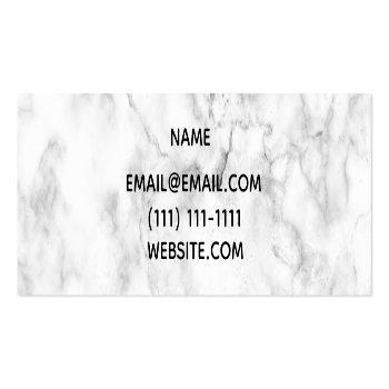 Small Marble Instagram Mini Business Card Back View