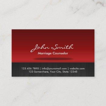 marriage counseling professional consultant business card