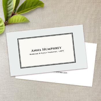 marriage & family therapist business card