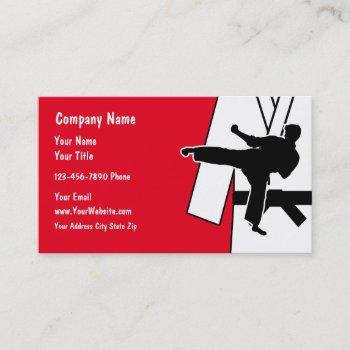 martial arts business card