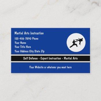 martial arts business cards