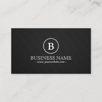 martial arts professional monogram logo black business card