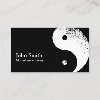 martial arts yin yang karate business card