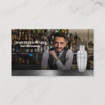 martini shaker | bartender business card