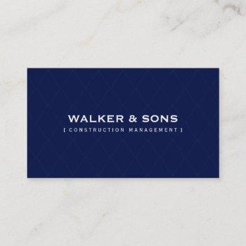 masculine business card :: simply smart  navy blue