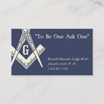 masonic business card