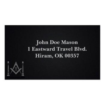 Small Masonic Business Cards - Memento Mori Front View