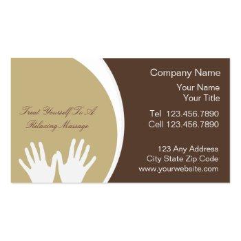 Small Massage Business Card Front View