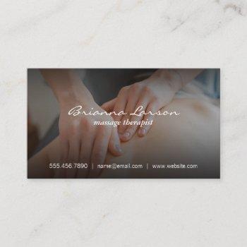 massage therapist business card