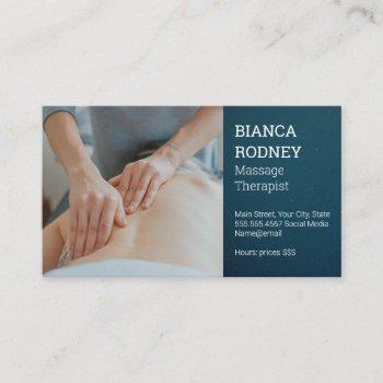massage therapist | health and wellness business card