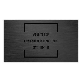 Small Matte Black Business Card Back View