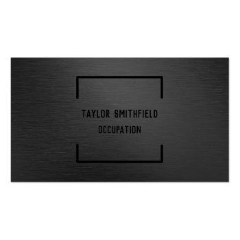 Small Matte Black Business Card Front View