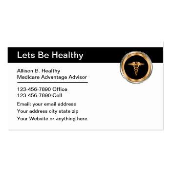 Small Medical Advisor Healthcare Theme Business Card Front View