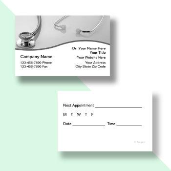 medical appointment business cards modern