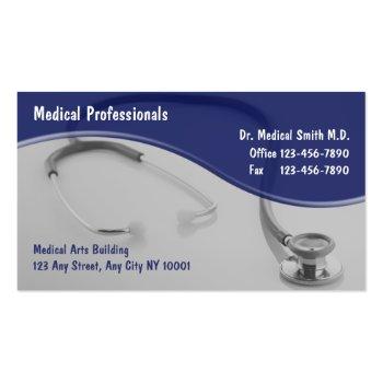 Small Medical Business Cards Front View