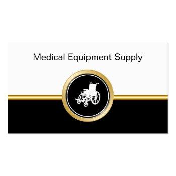 Small Medical Equipment Supply Business Cards Front View