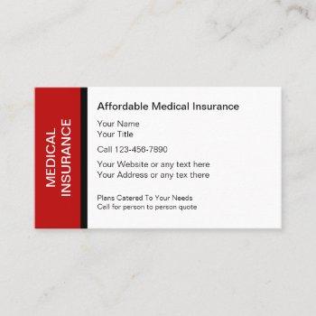 medical insurance business cards