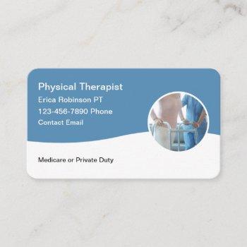 medical physical therapist simple modern business card