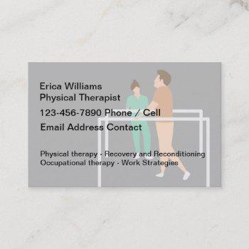 medical physical therapist theme business cards