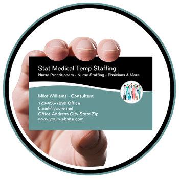 medical staffing agency classy business cards