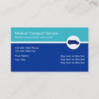 medical transport business cards