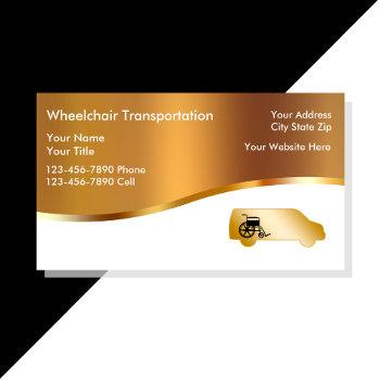 medical wheelchair transport business cards