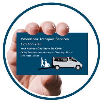 medical wheelchair transportation services business card