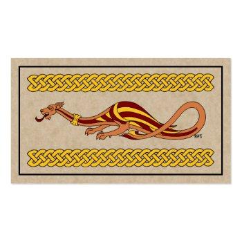 Small Medieval Dragon Design 2015 Business Card Back View