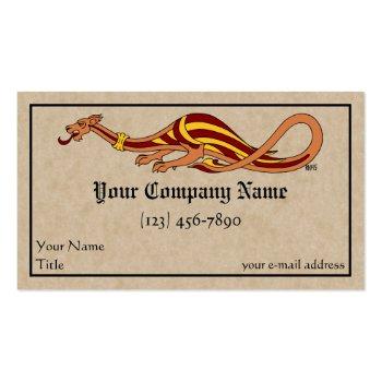 Small Medieval Dragon Design 2015 Business Card Front View
