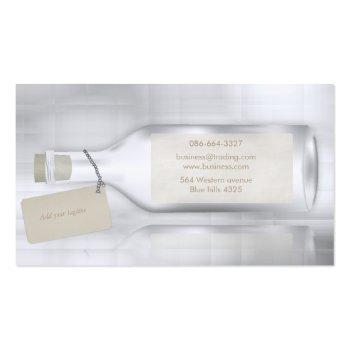 Small Message In A Bottle Business Card Back View