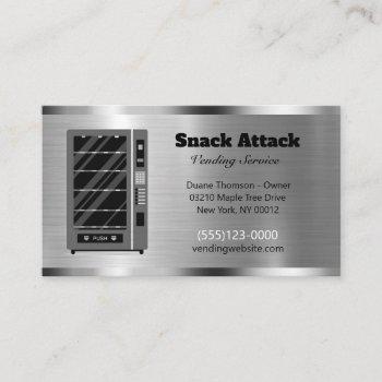 metal design food snack vendor vending service business card
