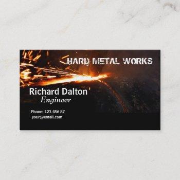 Small Metal Works Business Card Front View